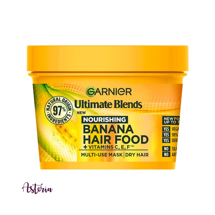 Garnier-Ultimate-Blends-Hair-Food-Banana-&-Shea-3-In-1-Dry-Hair-Mask-Treatment,-400-ml-2024 Garnier Ultimate Blends Hair Food Banana & Shea 3-In-1 Dry Hair Mask Treatment, 400 ml - Image 1